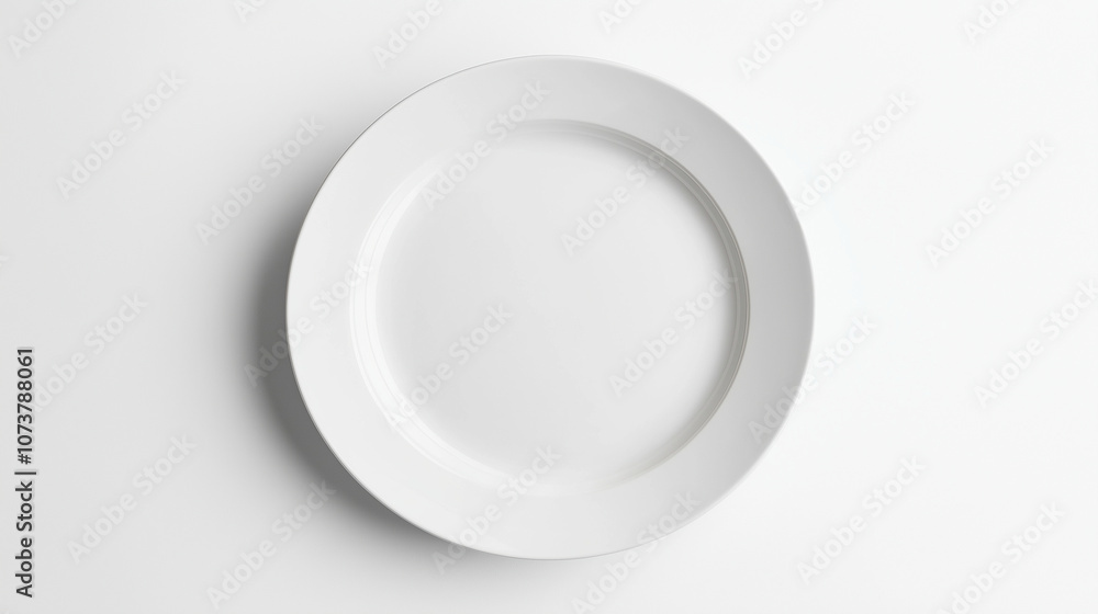 white plate on white background white plate on white background