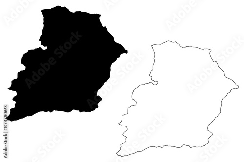 Samangan Province (Islamic Republic of Afghanistan, Provinces of Afghanistan) map vector illustration, scribble sketch Samangan map