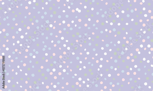 Seamless polka dot vector with geometric circles, perfect for fabric prints, posters, or abstract backgrounds. Trendy pattern for wallpapers and textile designs.