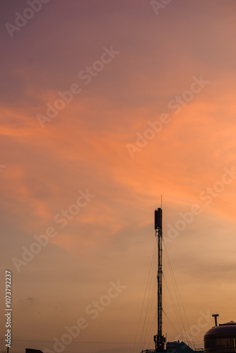 Binh An Church at Sunset with Blue and Pink Sky Creating a Peaceful Atmosphere