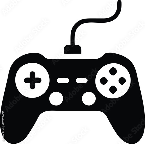 Gaming controller Silhouette vector, joystick icon silhouette