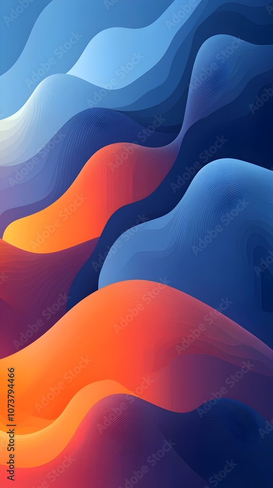 An abstract gradient design featuring flowing waves in vibrant blue and orange hues, creating a dynamic sense of movement and depth. An abstract gradient design featuring flowing waves in vibrant blue and orange hues, creating a dynamic sense of movement and depth.