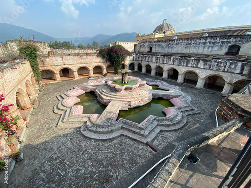 old church from antigua Guatemala and scenes  photo