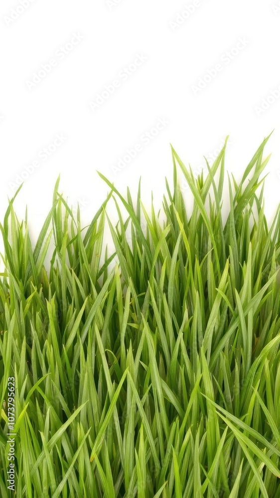 Fresh green grass isolated on a clean white background, natural, nature Fresh green grass isolated on a clean white background, natural, nature