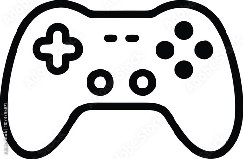 Gamepad icon. Game controller silhouette vector, Video game controller