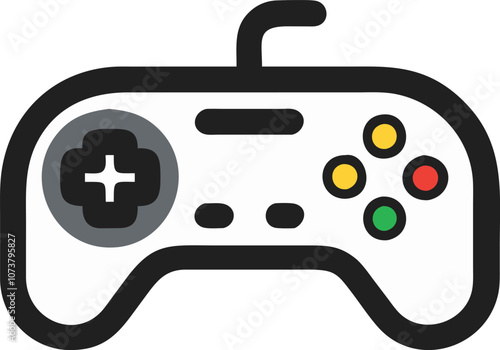 Gamepad icon. Game controller silhouette vector, Video game controller