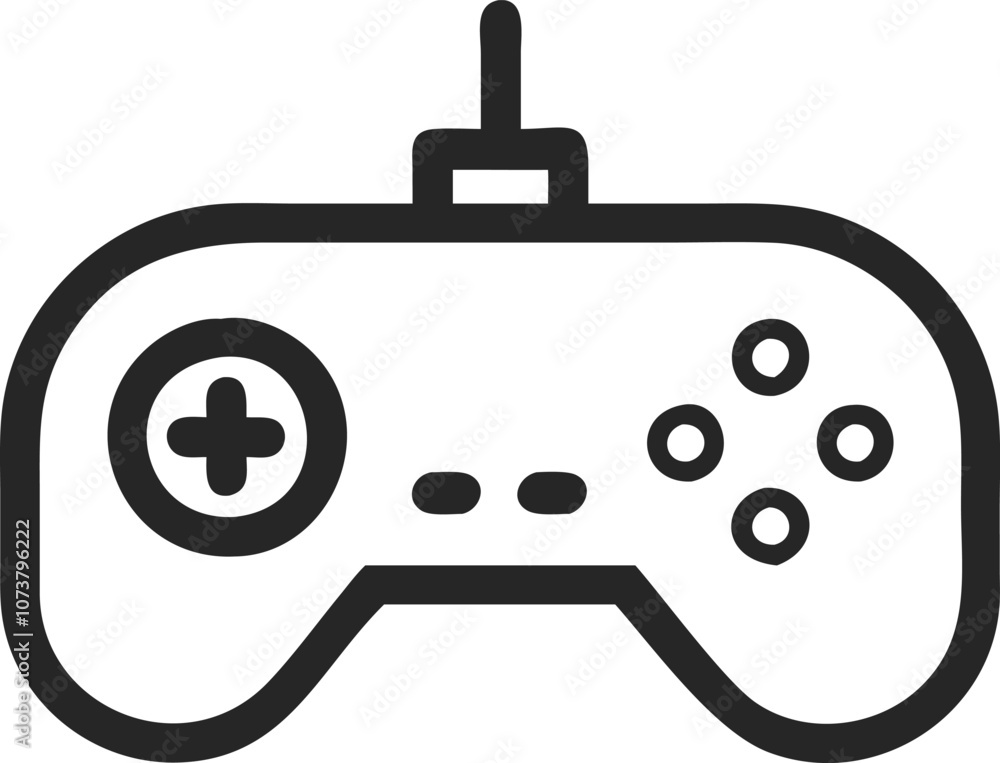 Gamepad icon. Game controller silhouette vector, Video game controller