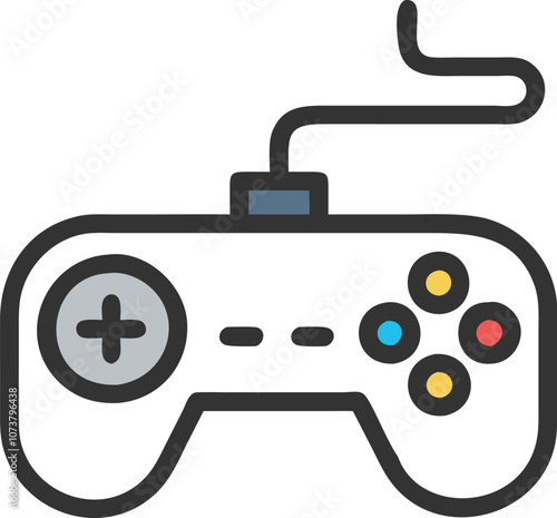 Gamepad icon. Game controller silhouette vector, Video game controller