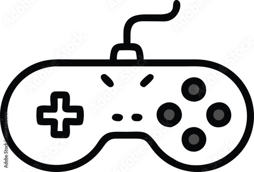 Gamepad icon. Game controller silhouette vector, Video game controller