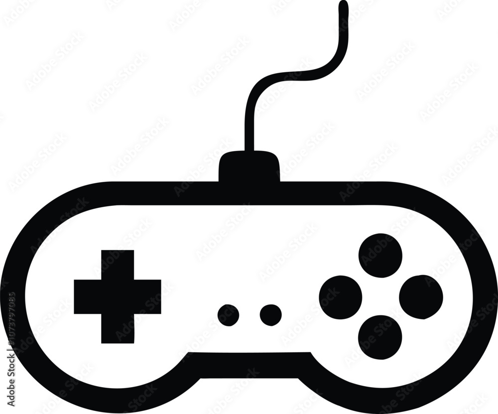 Gamepad icon. Game controller silhouette vector, Video game controller Gamepad icon. Game controller silhouette vector, Video game controller