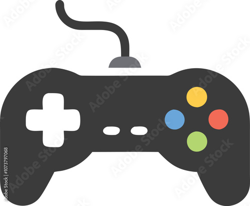 Gamepad icon. Game controller silhouette vector, Video game controller