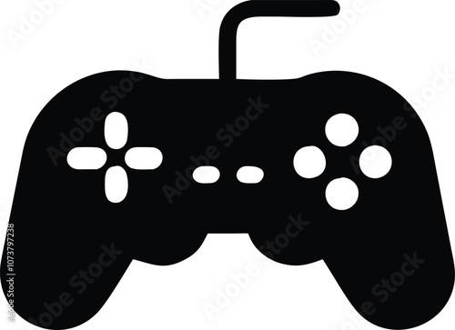 Gamepad icon. Game controller silhouette vector, Video game controller