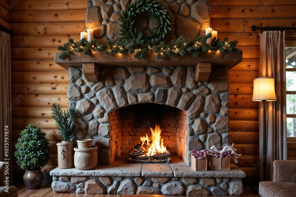 fireplace with christmas decorations fireplace with christmas decorations