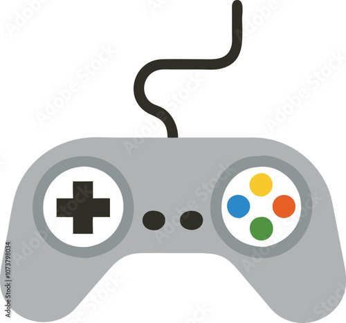 Gamepad icon. Game controller silhouette vector, Video game controller