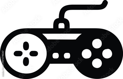 Gamepad icon. Game controller silhouette vector, Video game controller