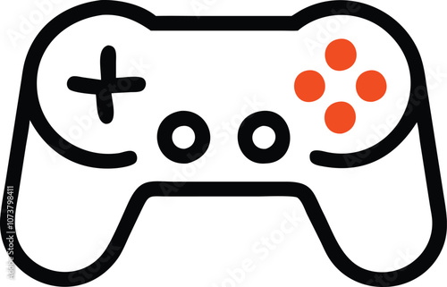 Gamepad icon. Game controller silhouette vector, Video game controller