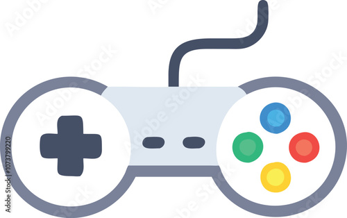 Gamepad icon. Game controller silhouette vector, Video game controller, joystick