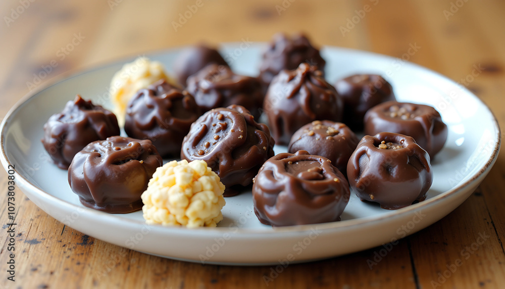 Indulging in delectable chocolate treats on a cozy afternoon during Chocolate Day celebration with friends and family at home Indulging in delectable chocolate treats on a cozy afternoon during Chocolate Day celebration with friends and family at home