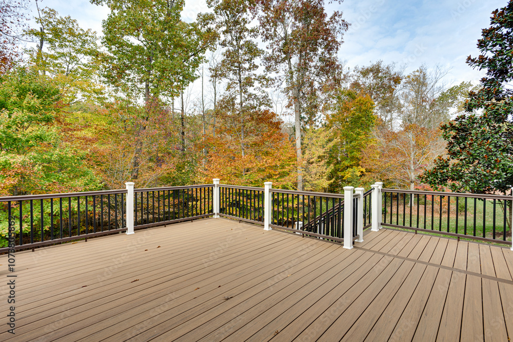 Open Deck With Scenic View And Surrounding Foliage