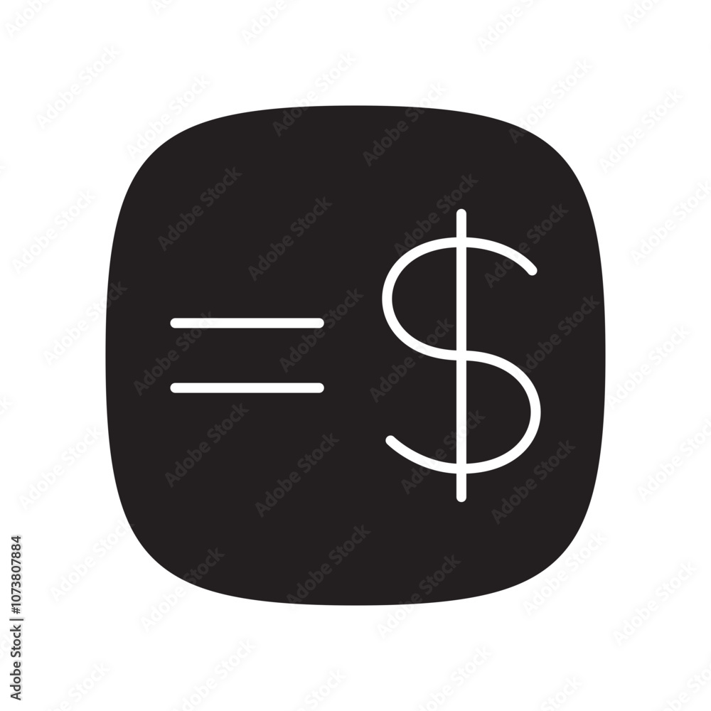 Expense Split Icon with Equal Sign and Dollar Symbols for Group Expenses Expense Split Icon with Equal Sign and Dollar Symbols for Group Expenses