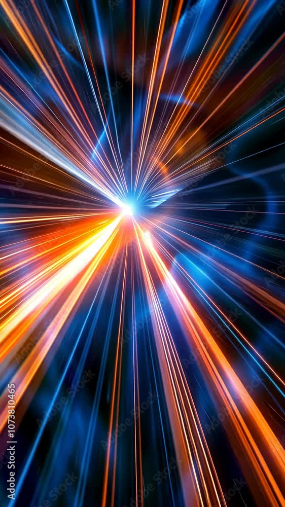Abstract burst of colorful light beams, dynamic motion effect. Futuristic technology and energy concept Abstract burst of colorful light beams, dynamic motion effect. Futuristic technology and energy concept
