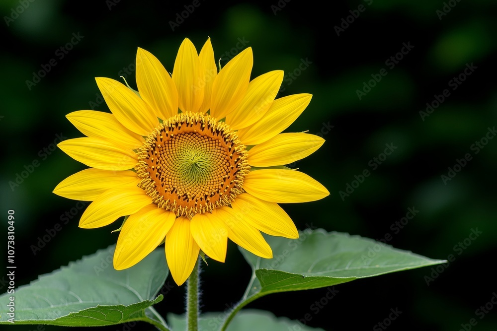 Generated AI of yellow sunflowers with one flower in focus, displaying nature's beauty Generated AI of yellow sunflowers with one flower in focus, displaying nature's beauty