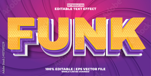 Funk editable text effect in new modern trend style