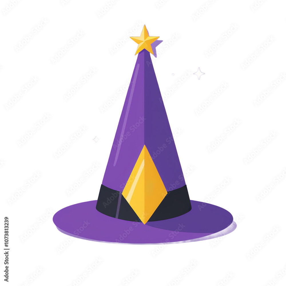 Fototapeta premium simple minimalist magic hat vector illustration isolated