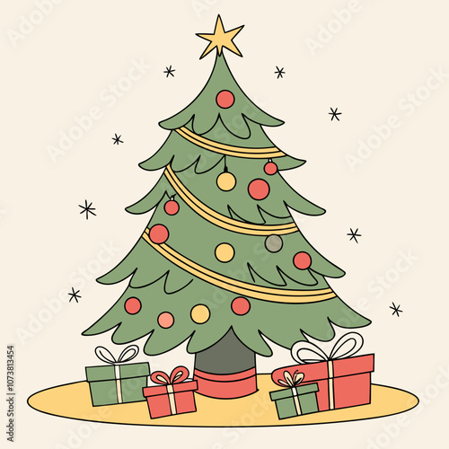 christmas tree with gifts