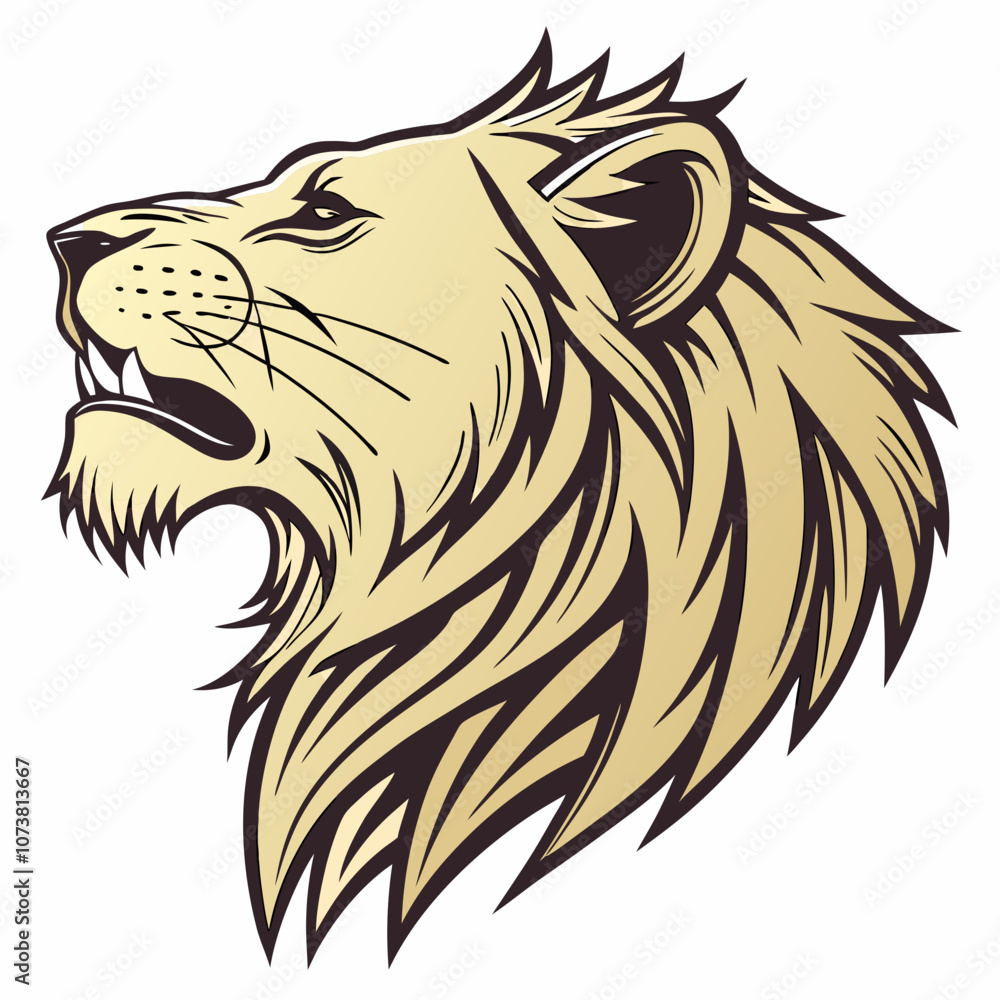 Obraz premium lion head vector