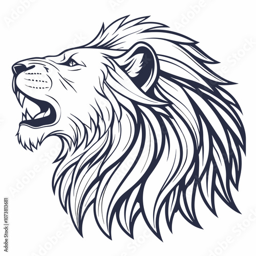 Wallpaper Mural lion head vector Torontodigital.ca