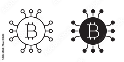 Virtual Currency Icon with Coin Symbol Representing Digital Money