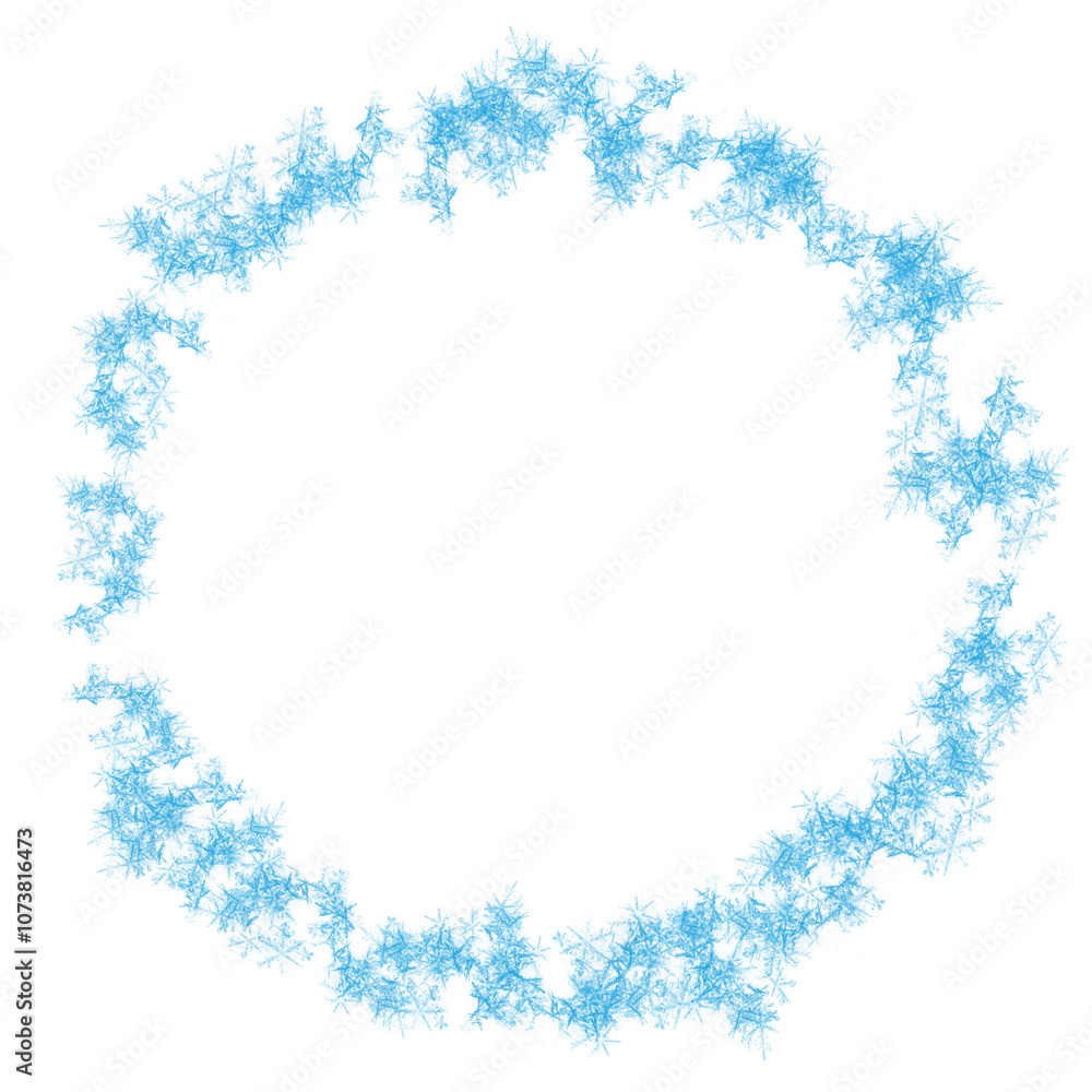 Fototapeta premium Snowflake Blue Circle Graphic Illustration