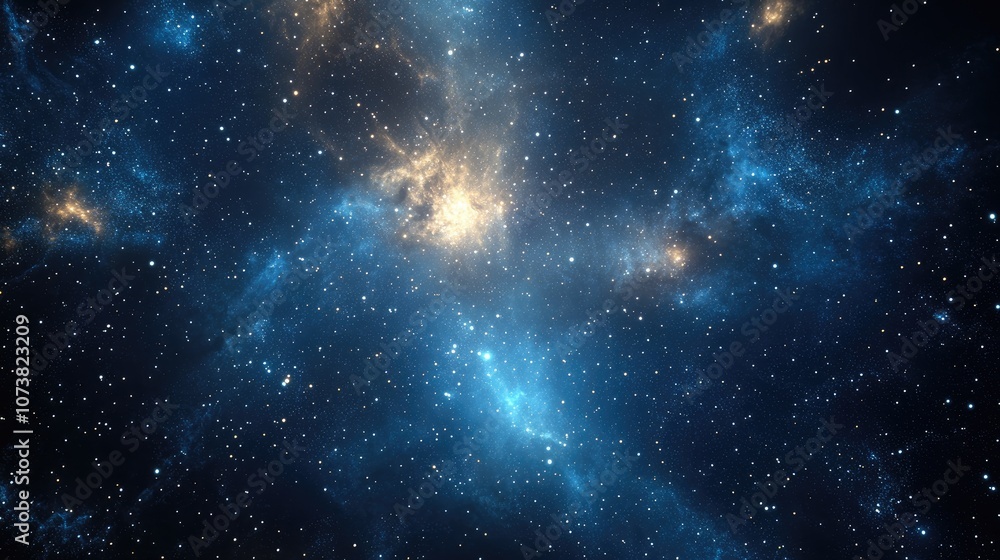 Beautiful dark sky with numerous shining stars in a 3D cartoon rendering from below Beautiful dark sky with numerous shining stars in a 3D cartoon rendering from below
