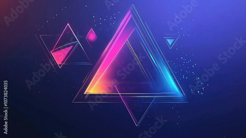 Abstract triangular graphic element Background for technology themes Template suitable for banners and posters Futuristic design with a 2D cartoon art style