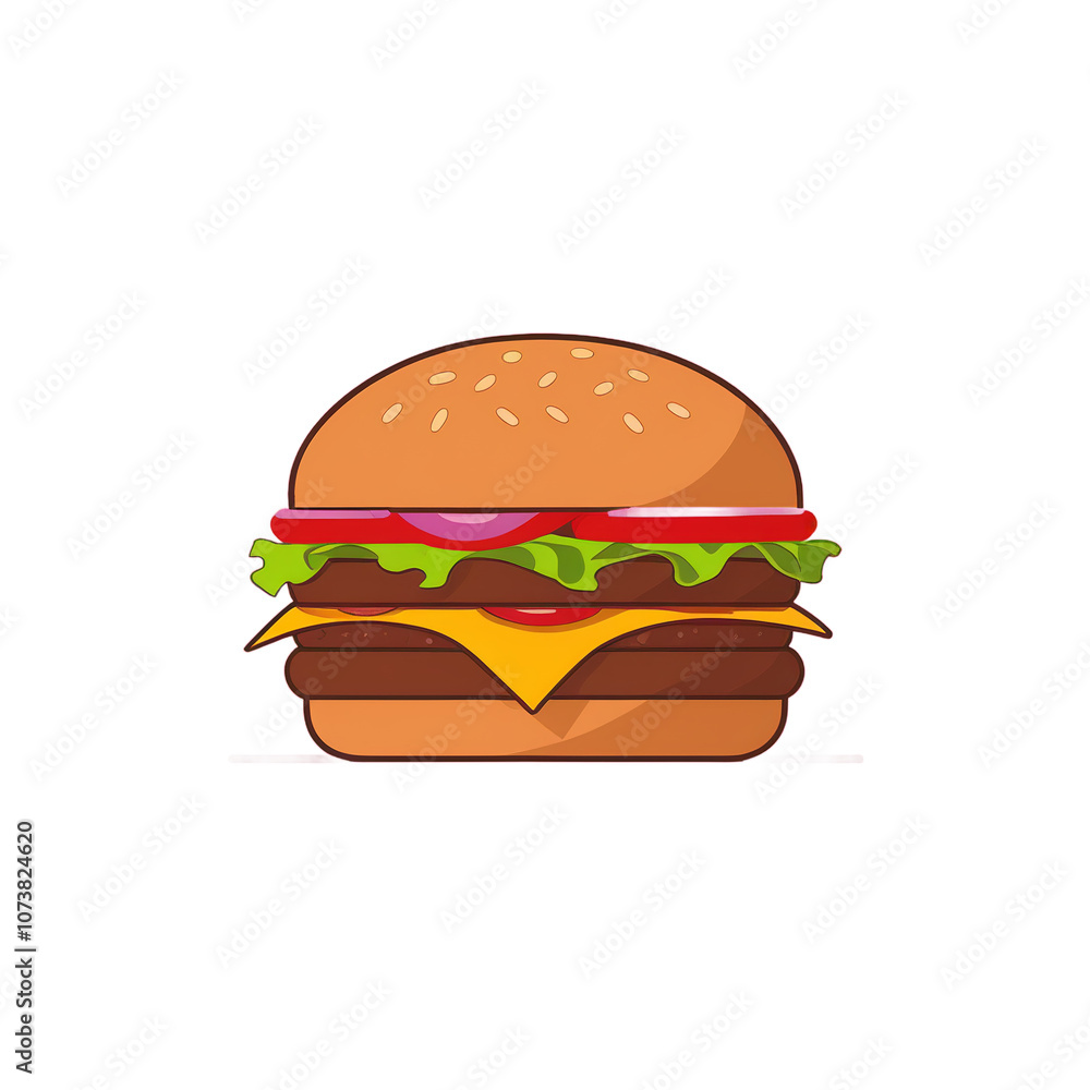 simple minimalist burger vector illustration isolated simple minimalist burger vector illustration isolated