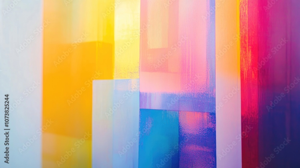Colorful abstract geometric texture with a blurred background featuring a gradient effect Ideal for artwork interior design templates or project visuals Colorful abstract geometric texture with a blurred background featuring a gradient effect Ideal for artwork interior design templates or project visuals