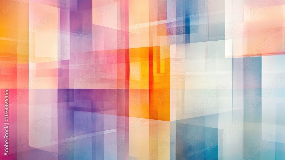 Colorful abstract geometric texture featuring a blurred background and gradient effects perfect for thematic interior design or as a template for various creative elements Colorful abstract geometric texture featuring a blurred background and gradient effects perfect for thematic interior design or as a template for various creative elements