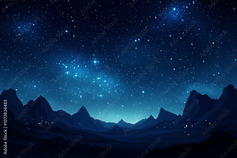 night sky filled with stars, including the Milky Way, over a dark silhouette of mountains night sky filled with stars, including the Milky Way, over a dark silhouette of mountains