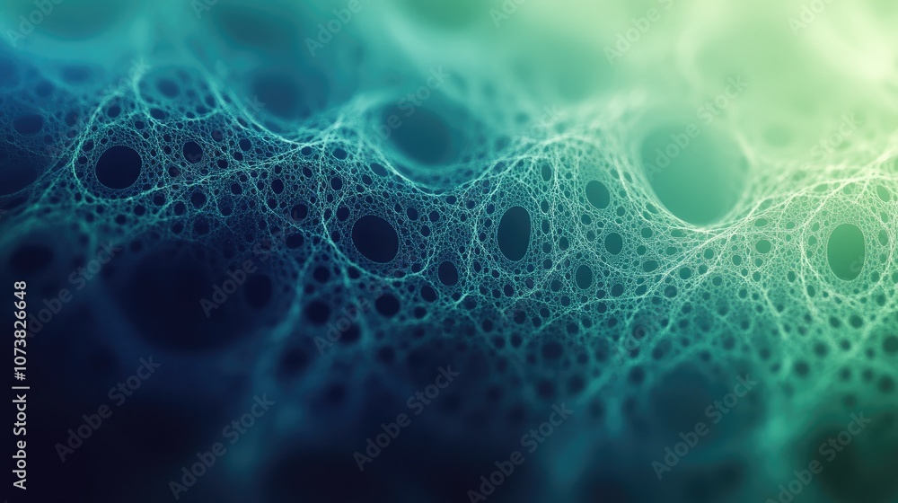 Abstract background featuring a blue and green color palette with intricate raster fractal designs Abstract background featuring a blue and green color palette with intricate raster fractal designs