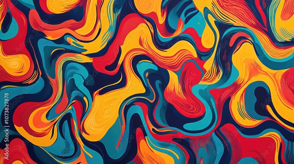 An abstract background featuring a swirling psychedelic design An abstract background featuring a swirling psychedelic design