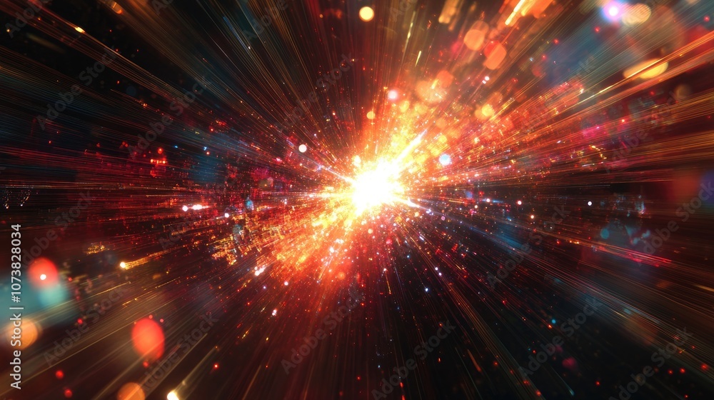 Fototapeta premium Abstract digital lens flare overlay background