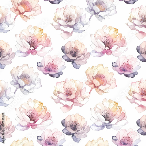 Wallpaper Mural Seamless pattern with flowers Torontodigital.ca