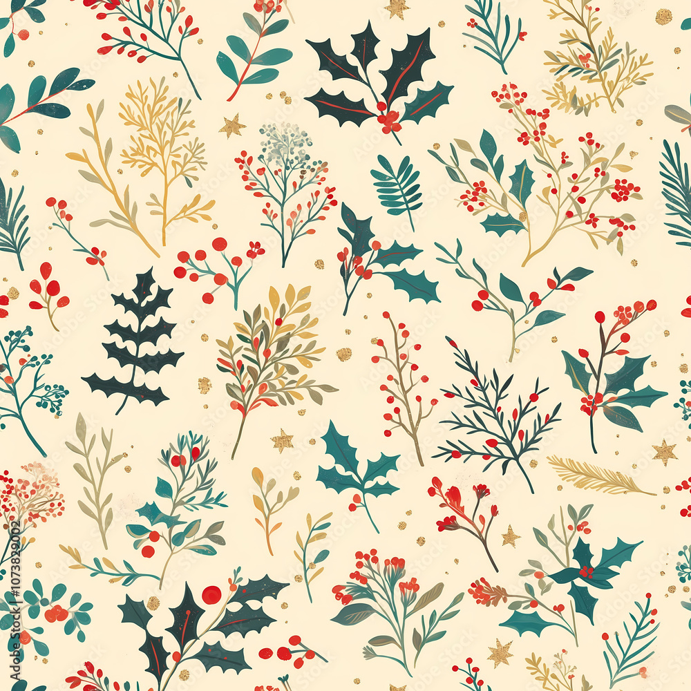 Fototapeta premium Seamless pattern with flowers