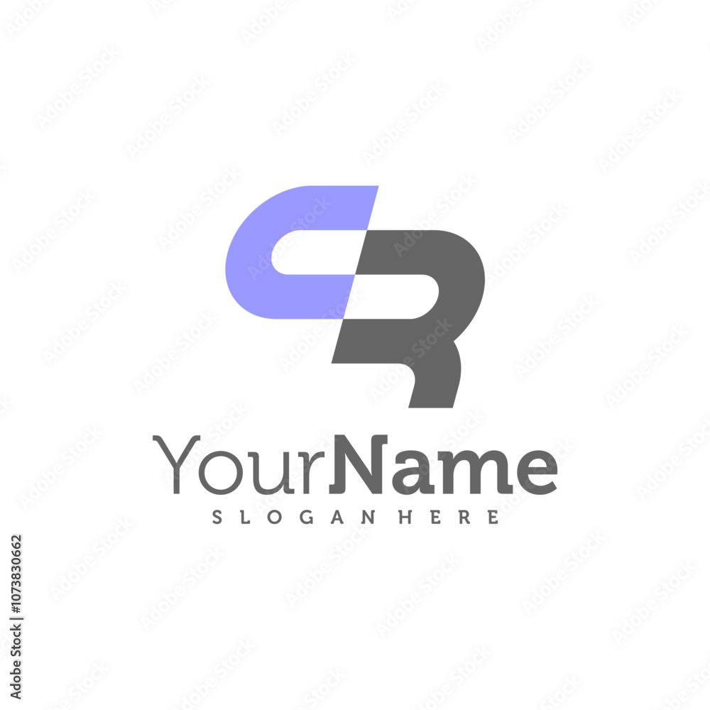 Modern letter CR logo design vector. Creative CR logo concepts template