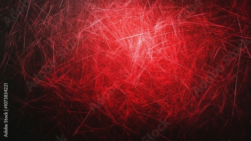 Abstract red scratch texture on a dark backdrop photo