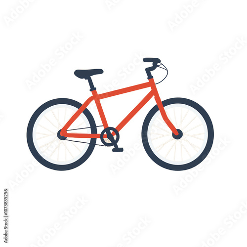 simple cartoon bicycle for design vector illustration transparent background isolated