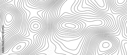 Abstract white wave paper curved reliefs background design. The black on white contours topography stylized relief diagram line wave carve pattern background.