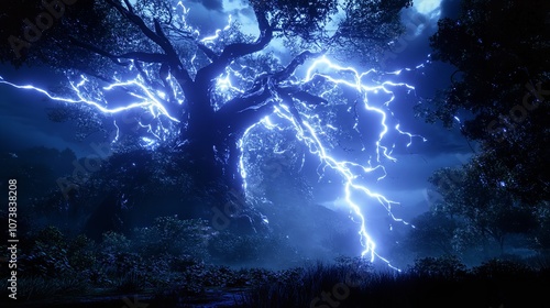 Amazing Lightning Strike Anime Background

 photo