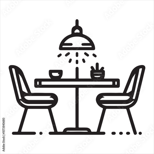A workspace icon design that is linear
